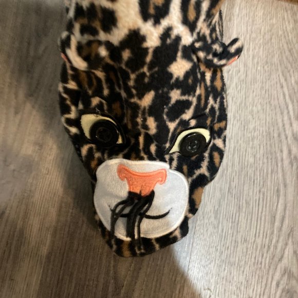 Nick & Nora cheetah footie full body pajama jumpsuit small - Picture 3 of 4